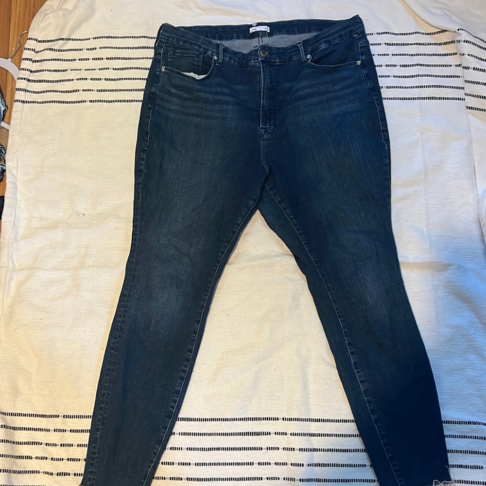 Good American Women's Skinny Jeans - Dark Blue Wash